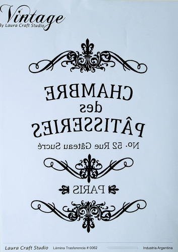 Imagen 3 de 9 de Transferencia X 6 Laminas Set Palabras Laura Craft