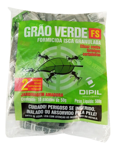 Imagem 1 de 4 de Grão Verde Granulado Formiga Cortadeira 10x50g Promoção