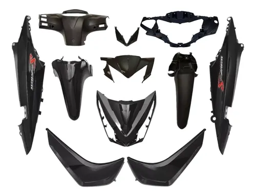 comprar Kit De Plasticos Completo Para Honda Wave110s Negro Mtc