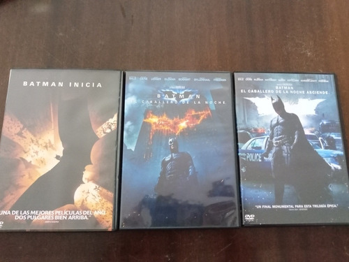 Trilogia De Batman De Christian Bale,dvds Originales