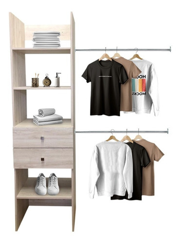 Closet Verona 2 Cajoneras Premium Ajustable Color Beige