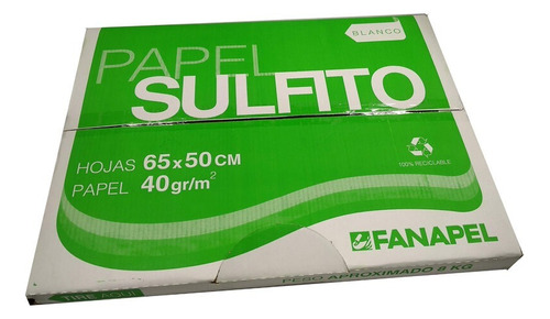 Caja De Papel Sulfito En Hoja De 50x65 X8kg