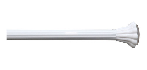 Imagen 1 de 5 de Barral De Baño Extensible Blanco Estriado Flor 1 A 2 M