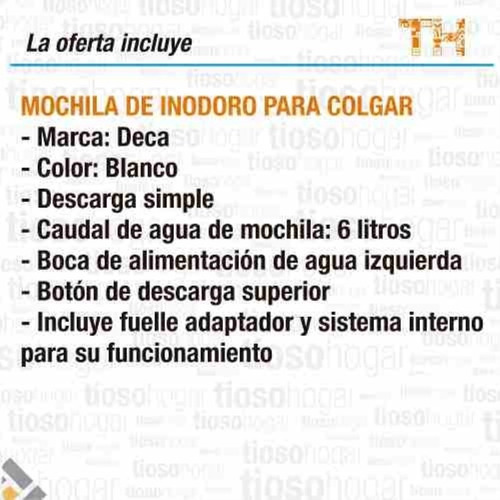 Mochila Deposito Inodoro Codo Colgar Loza Deca Vogue Marajo