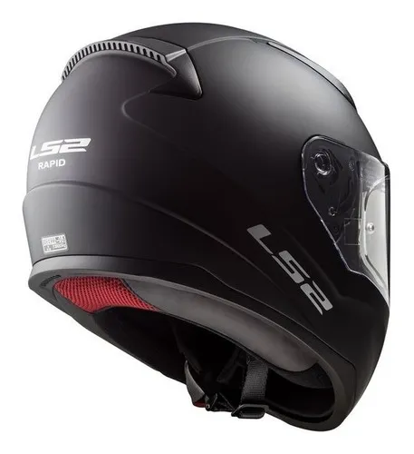 Casco Moto Integral Ls2 353 Rapid Solid Negro Mate