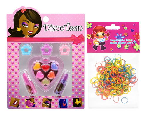 Imagem 6 de 6 de Kit Infantil C/ Maquiagem Lata + Polvo Pelúcia Kmlt4