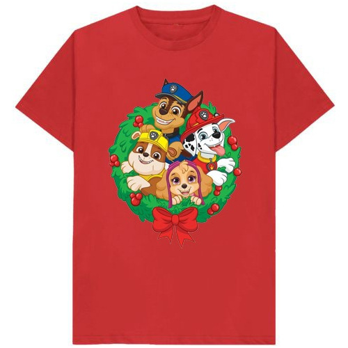 Polera Navidad Manga Corta Paw Patrol