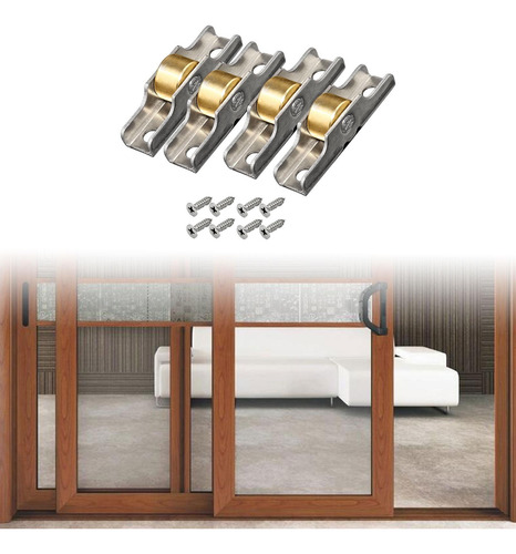 Polia De Faixa 4pcs, Rolo De Porta Deslizante, Hardware De