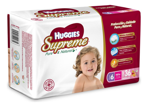 Pañales Huggies Supreme Etapa 6 niñas XXG