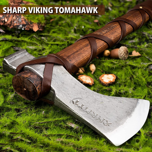 Hacha Vikinga Tomahawk De 16 Pulgadas, Hacha Afilada Co...