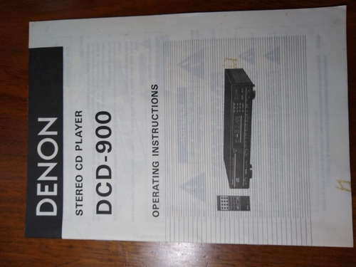 Manual De Compactera Denon Dcd-900 Made In Japan  Impecable