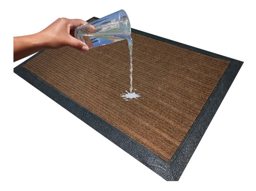 Tapete Sanitizante Capacho Descontaminante 60x40 - Marrom