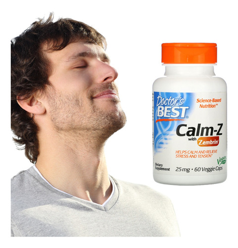 Calm-z Con Zembrin 25 Mg Doctor's Best 60 Caps Sabor Natural