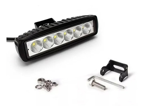 Faro Auxiliar Barra 6 Led 18w Flood 4x4 Moto Cuatri Potencia