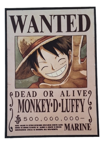 Cuadro Luffy - One Piece - Marco + Lamina 35x48 Cm