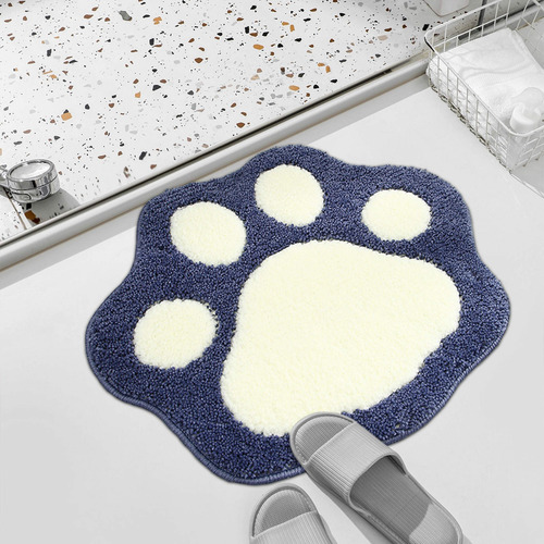 Tapete Absorbente Para Baño Con Forma De Pata De Perro Con F