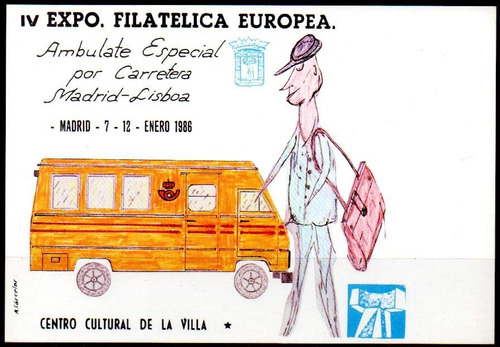 España 1986. Tarjeta So Fi Eur, Ambulante Especial