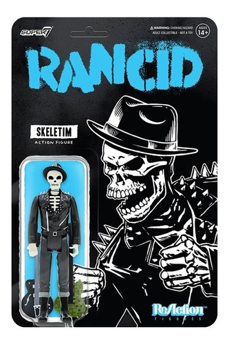 Rancid Reaction Skeletim Top Hat Super 7 - Tierra Prima