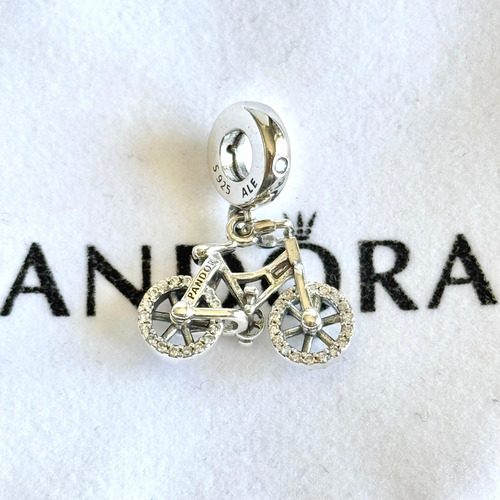 Dije Charm De Plata S925 Compatible Viajes Calidad Premium Bicicleta