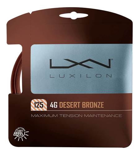 Luxilon 4g 125 Cordaje De Tenis - Juego, Bronce Del Desierto