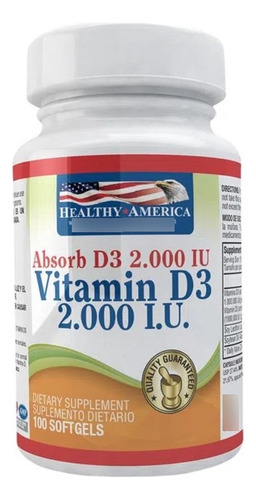 Vitamina D3 2000 Iu Americano - Unidad a $350