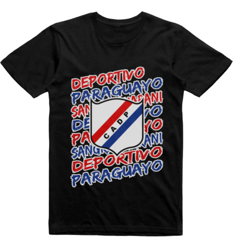 Remera Puro Algodon Negra Deportivo Paraguayo
