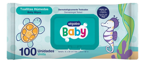 Baby Toallitas Húmedas 100 Unidades Con Tapa Algabo