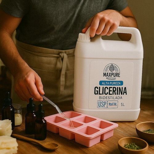 Glicerina Bidestilada Usp Vegetal Vegana 5000ml + Laudo E