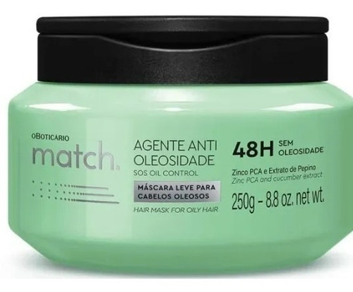 Match Máscara Agente Anti Oleosidade 250g O Boticário