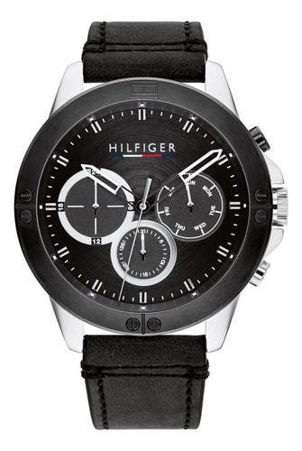 Reloj Tommy Hilfiger Harley - Hombre - 1791894 Color de la malla Plateado Color del bisel Negro Color del fondo Negro