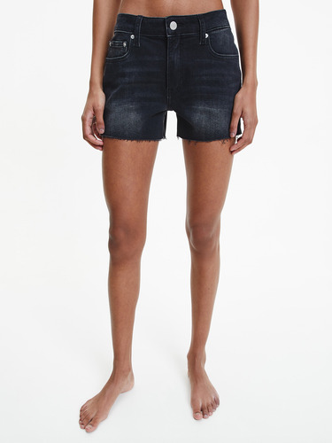 Short Mid Rise Negro Calvin Klein Mujer