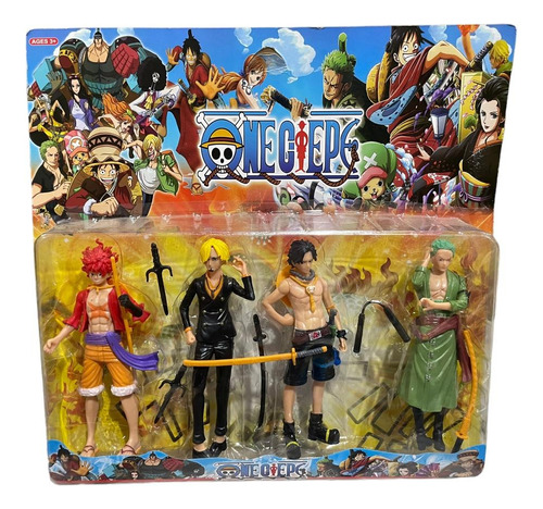 Blister One Piece X4 Personajes 17cm + Accesorios