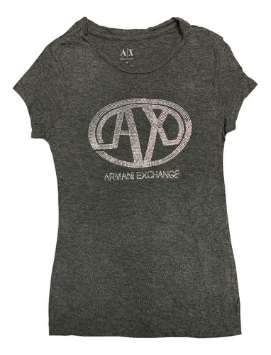 Playera Armani Exchange Original Iniciales Diamantina