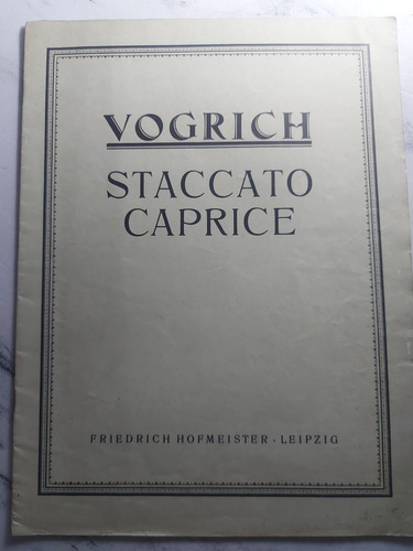 Antigua Partitura Staccato Caprice. Vogrich. Ian 487