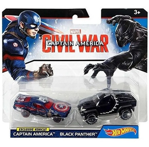 Hot Wheels Capitan America Black Panther Avengers Civil War