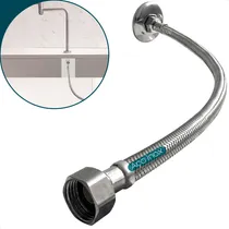 Comprar Engate Flexível Mangueira 40cm Inox 304 Trançado Quente Frio Rabicho 1\u002F2 Macho Femea Ligação Agua Dona D.cor