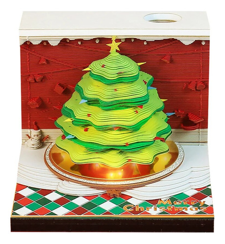 Bloc De Notas 3d Omoshiroi Block, Árbol De Navidad, Bloc De