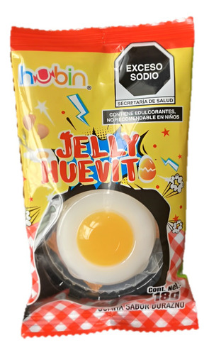 3-pack Jelly Huevito De Gomita Sabor Durazno Hubin 18g C/u