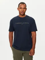 Comprar Polera Regular Fit Con Logo Bordado Azul Tommy Hilfiger
