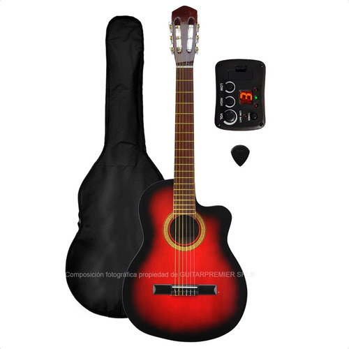 Guitarra Electroacustica Media Caja Nylon Afinador Fishman