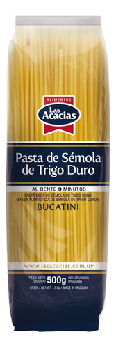Pasta Sémola Trigo Duro Bucatini Las Acacias 500 Grs