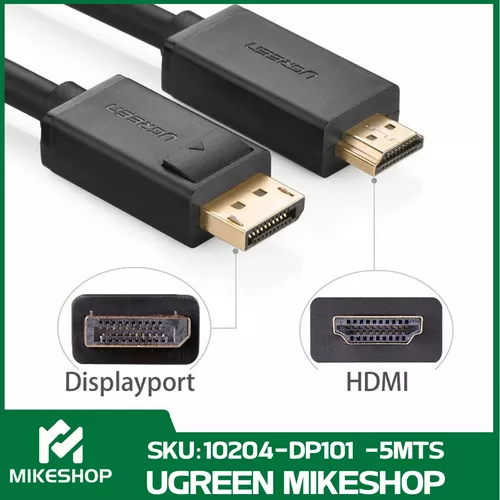 Cable Displayport A Hdmi 5 Metros Display Port 4k / Ugreen