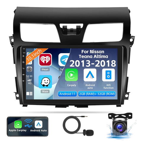 Estéreo De Coche Android 11 Para Nissan Teana Altima 2013-20