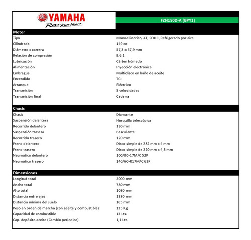 Yamaha Fz-s Fi V3.0 0km Año 2025 Mg Bikes