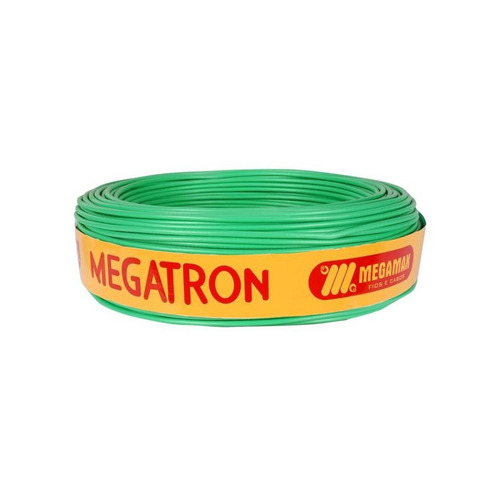 Cabo 2,5mm Flexivel 750v Fio Verde Rolo 100 Metros Megatron