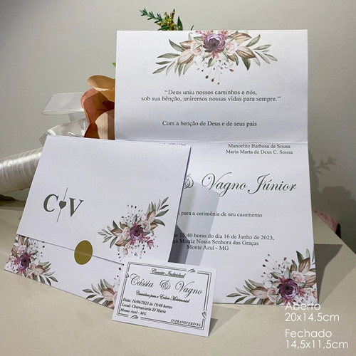 Convite De Casamento Barato (300 Unidades) + 600 Individuais