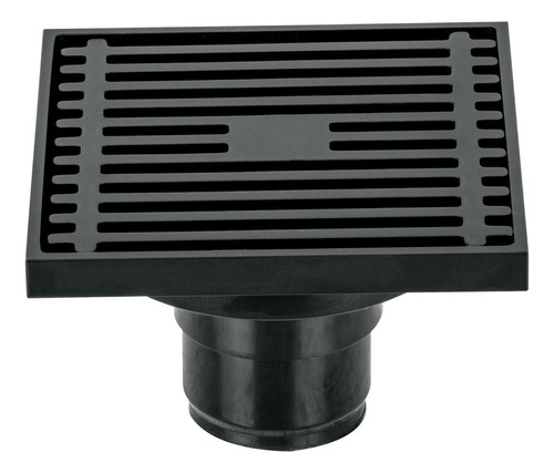 Coladera Resumidero 4x4'' Latón Foset Rs-801m Negro