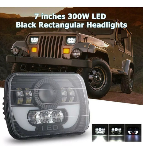 6x7 Faro Led De Proyector 5x7 Hi/lo Sealed Beam Camione Jeep