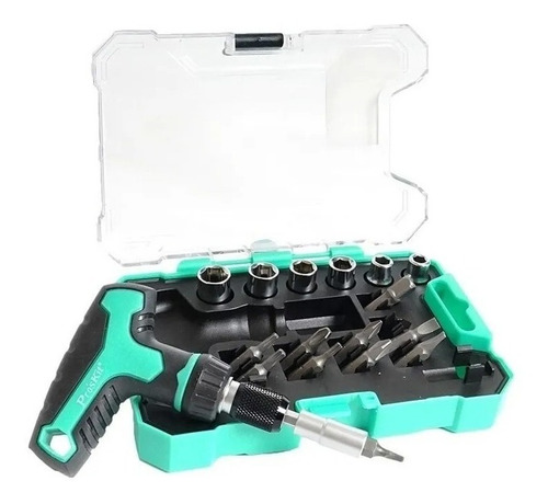 Imagen 4 de 8 de Kit Set Destornillador Tubo Tipo T Proskit Sd-2320m Ratchet