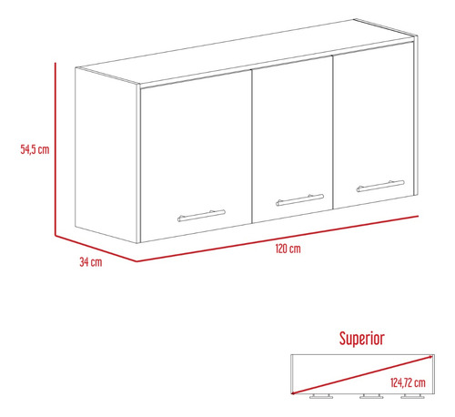 Mod Sup + Modulo Infe Lavas + Mueble Microo - Duna/ Blanco